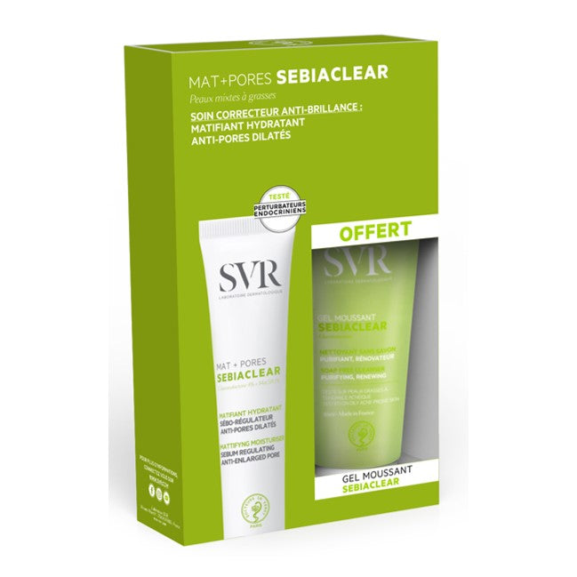 SVR Sebiaclear Mat+Pores -40ml + Offer cleansing gel - 55ml - Healtsy