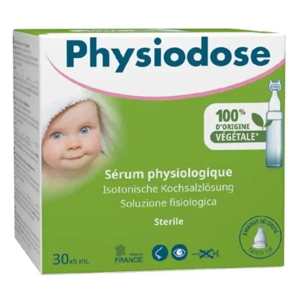 Physiodose Plant-Based Physiological Saline Solution - 5ml (x30 units) - Healtsy