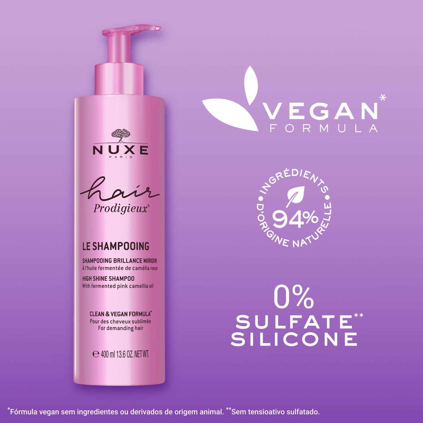 Nuxe Hair Prodigieux Mirror Shine Shampoo - 400ml