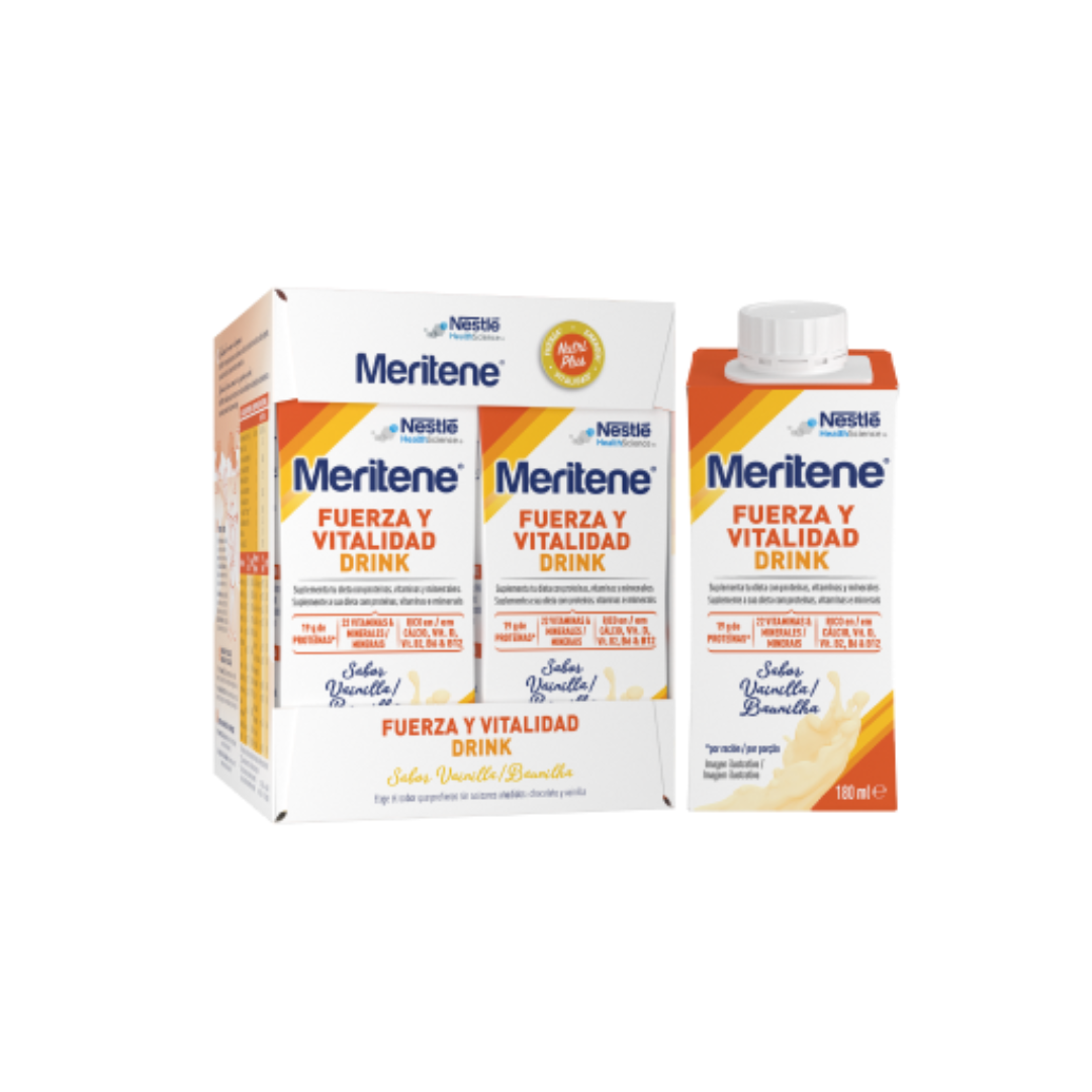 Meritene Vital Force Drink Vanilla - 180ml (x4 units) - Healtsy