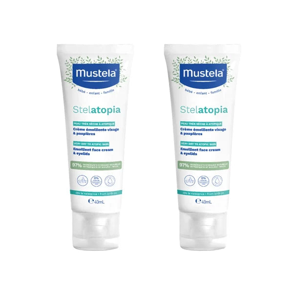 Mustela PA Stelatopia Face Cram - 40ml (Twin Pack) - Healtsy