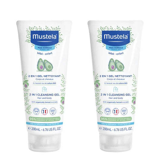 Mustela 2-in-1 Baby Hair & Body – 200 mL (Double Pack) - Healtsy