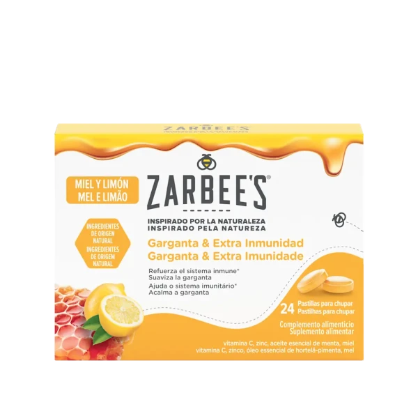 Zarbee's Throat and Extra Immunity Honey/Lemon (24 lozenges) - Healtsy