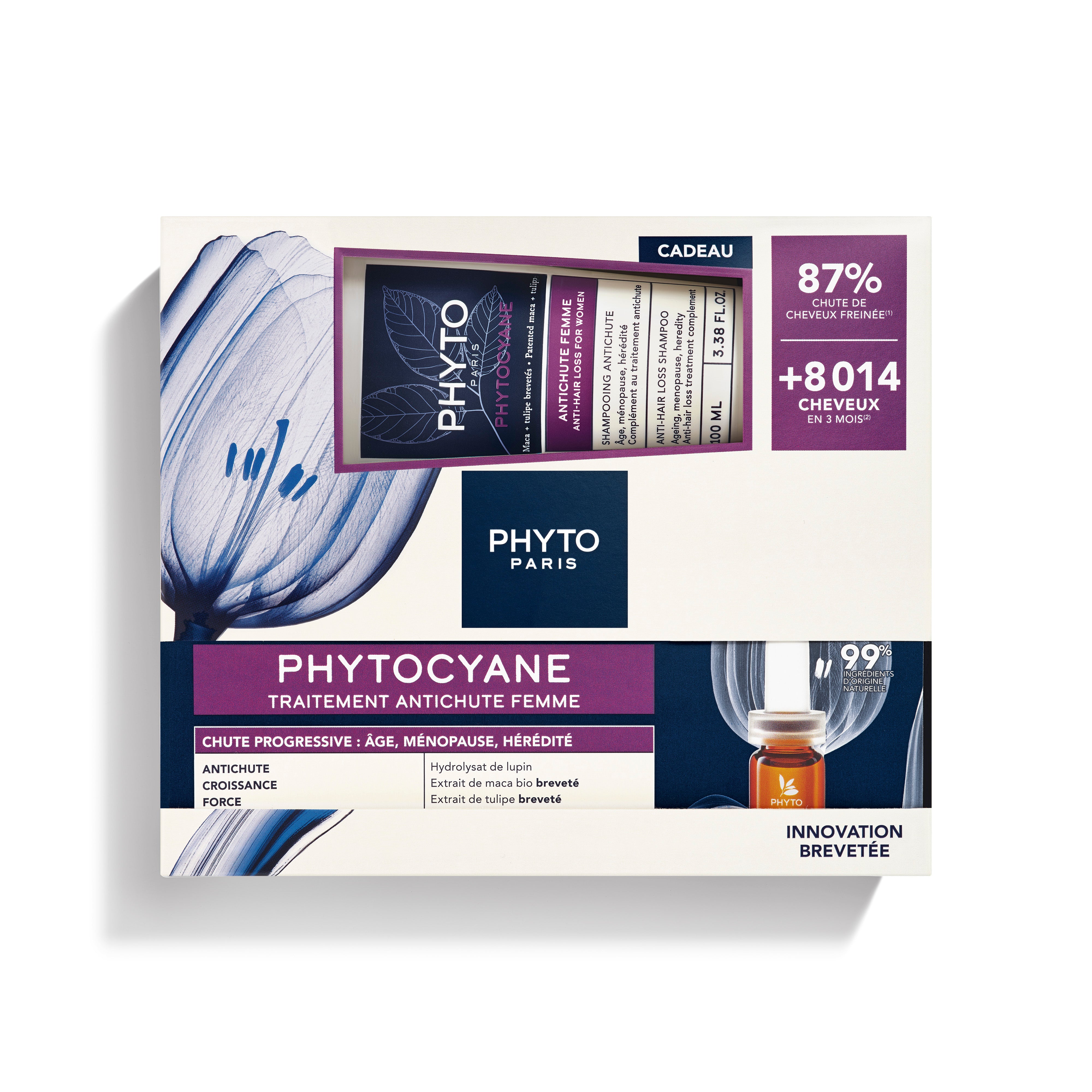 Phytocyane Women Progressive Hair Loss Treatment - 5ml (12 units) + Shampoo - 100ml - Healtsy