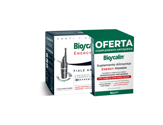 Bioscalin Energy Man (x10 vials) +  Bioscalin Energy Man Anti-Hair Loss (x30 tablets) - Healtsy