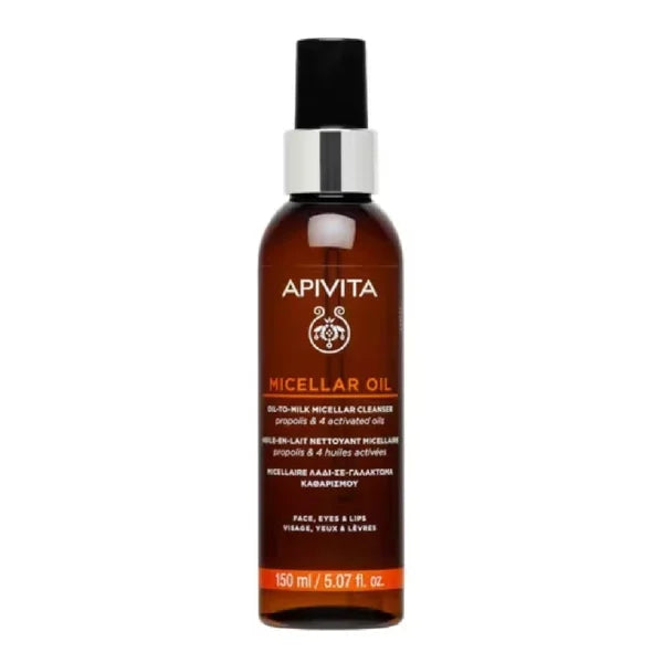 Apivita Micellar Oil Milk for Face, Eyes and Lips 150ml - Healtsy