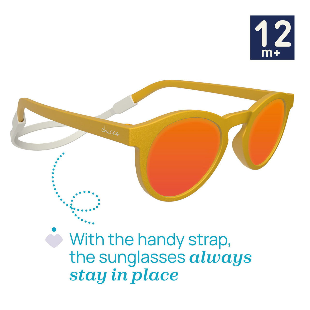 Chicco Sunglasses Mirrored Lenses Yellow 12M+ (re. Ch.Ocu12732200000) - Healtsy