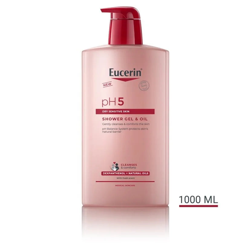 Eucerin pH5 Shower Gel & Oil - 1L (Promotional) - Healtsy