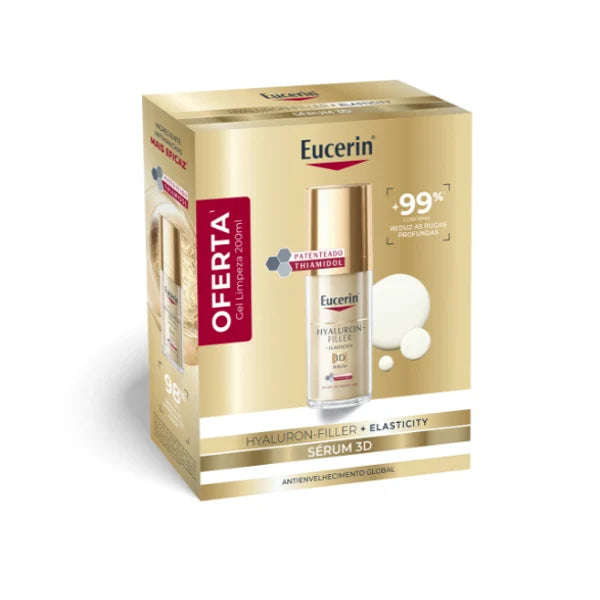 Eucerin Hyaluron-Filler Elasticity 3D Serum + Free Cleansing Gel - 200ml - Healtsy