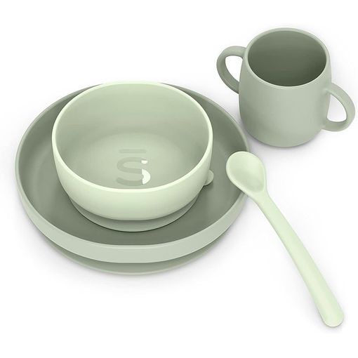 Suavinex Soft Flex Silicone Dishes Green +4M - Healtsy