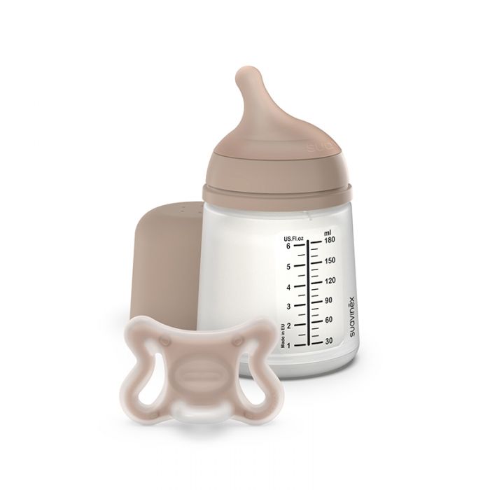 Suavinex Zero Startset Pacifier + Bottle 180ml Medium - Healtsy
