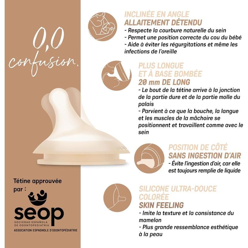 Suavinex Zero Bottle with Anti-Colic Silicone Teat - 120ml - Fair - Healtsy