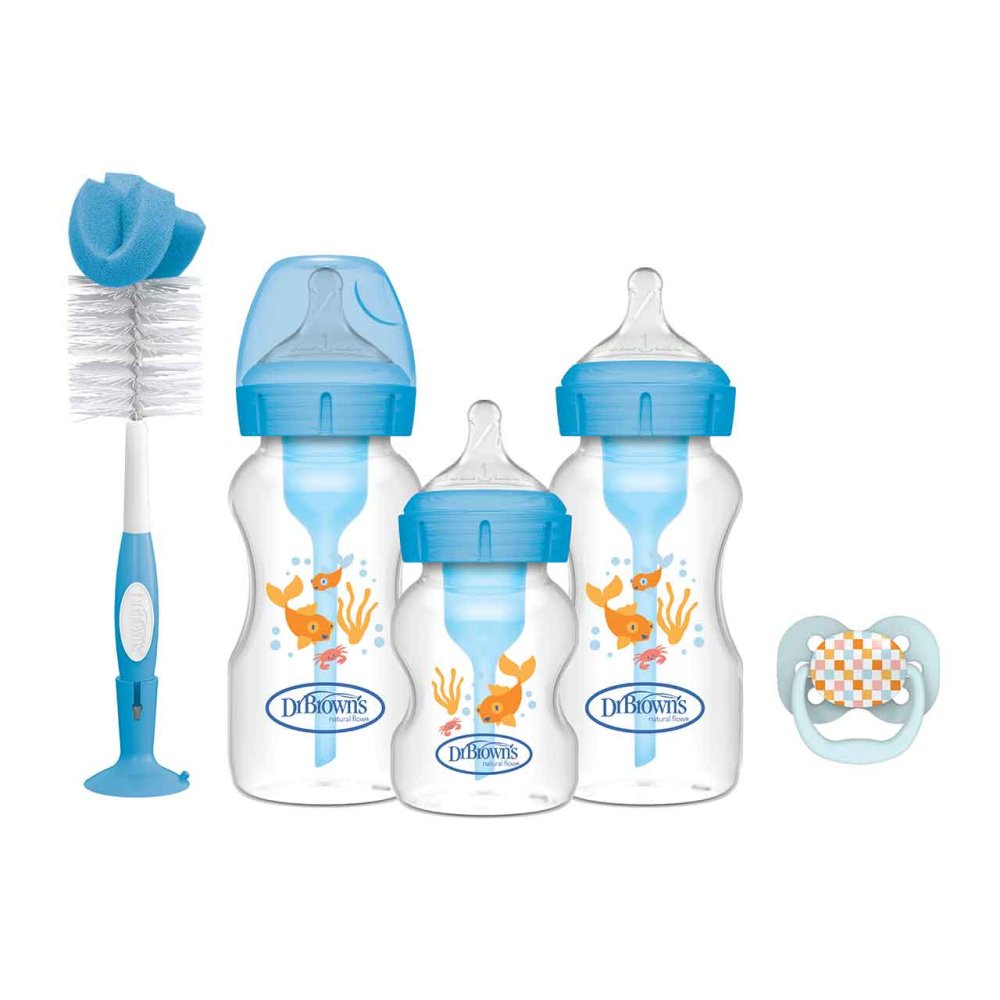 Dr Brown's Options+ Blue Baby Bottle Kit - Healtsy