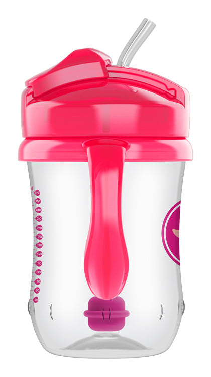 Dr Brown's Pink Straw Cup 270ml - Healtsy
