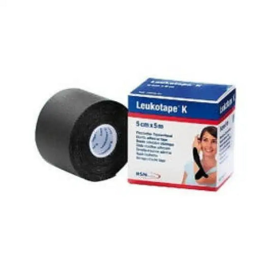 Leukotape K Kinesiological Tape_ 5cm x 5M_ Black - Healtsy