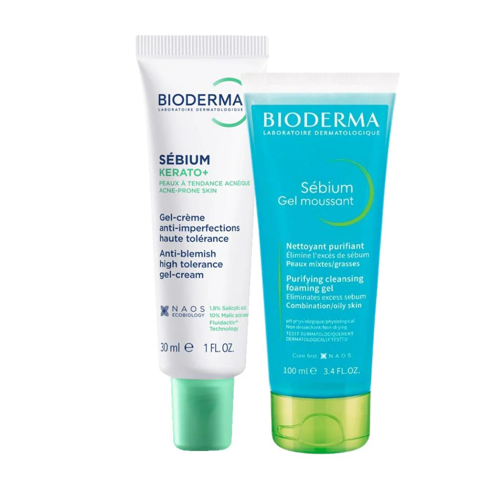 Bioderma Sebium Kerato+ Gel-Creme - 30ml + Moussant gel offer - 100ml - Healtsy