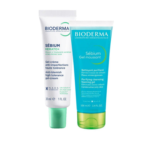 Bioderma Sebium Kerato+ Gel-Creme - 30ml + Moussant gel offer - 100ml - Healtsy