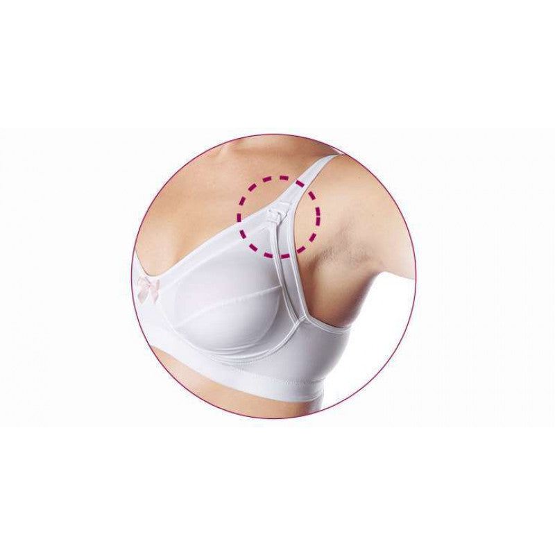 Chicco White Microfiber Nursing Bra Size 40 Cup B (ref. Ch.21161000410) - Healtsy