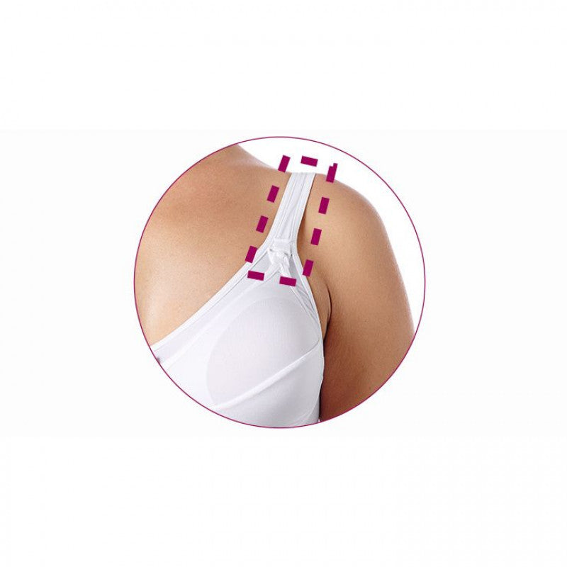 Chicco White Microfiber Nursing Bra Size 40 Cup B (ref. Ch.21161000410) - Healtsy