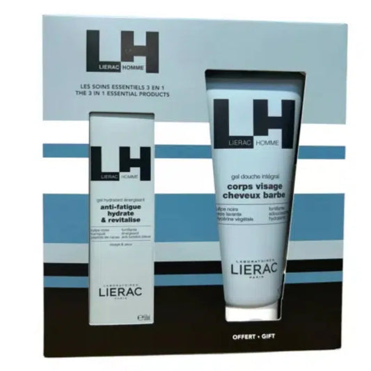 Lierac Homme Gift Set (Moisturizing Gel - 50ml + Free Shower Gel - 200ml) - Healtsy