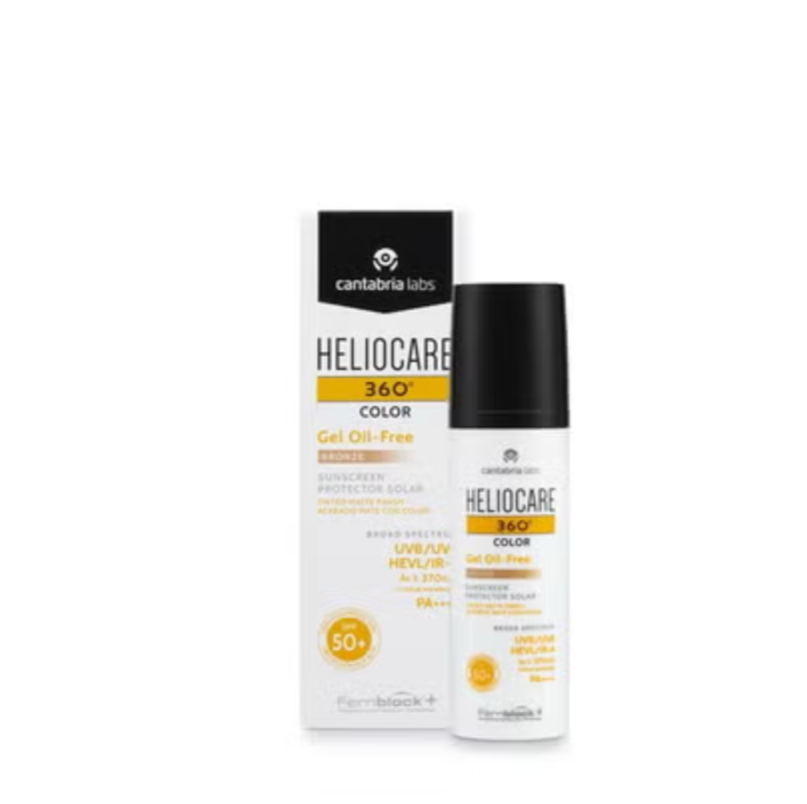 Heliocare 360º Color Gel Oil Free SPF50+ Bronze Color - 50ml - Healtsy
