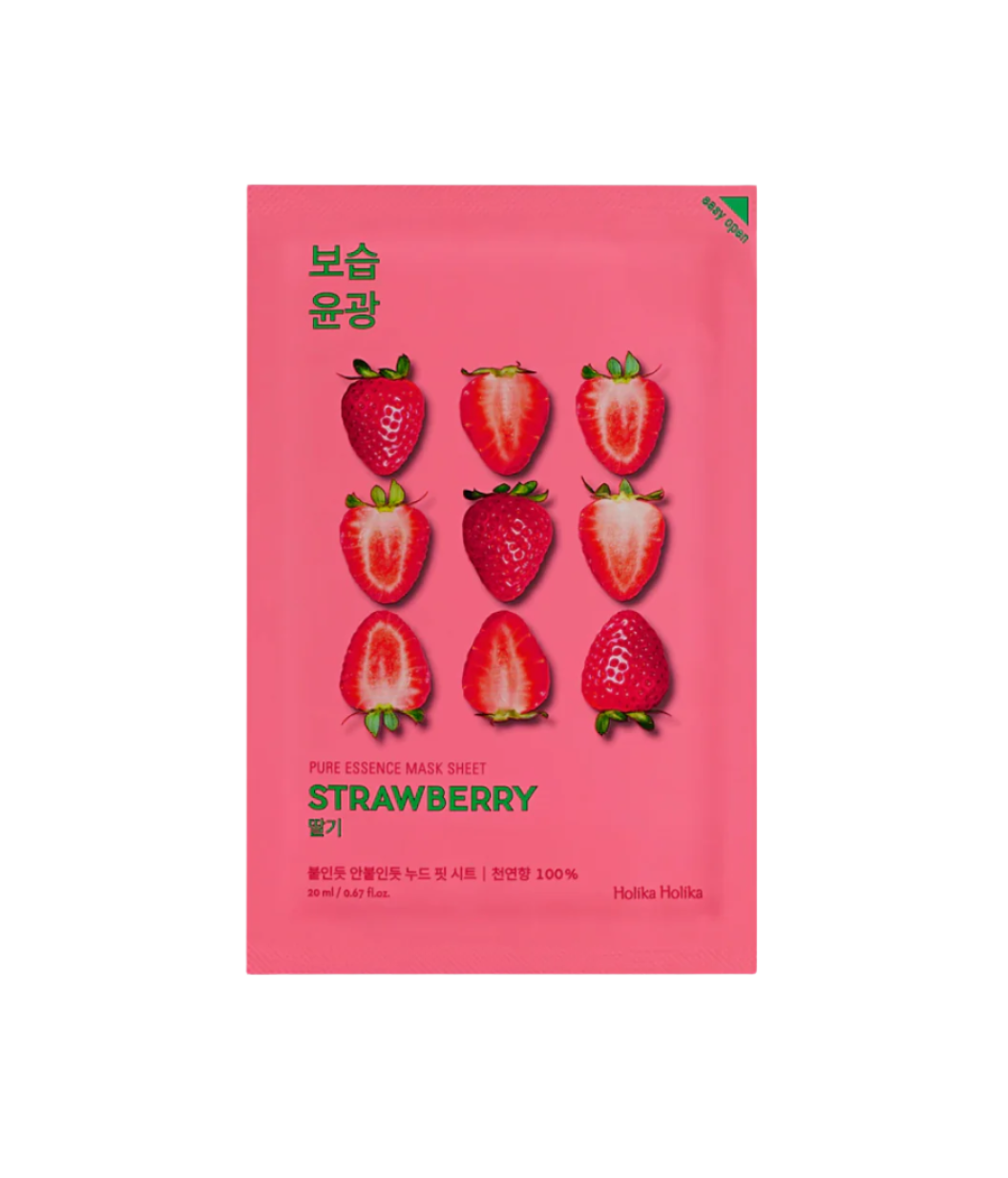 Holika Pure Essence Mask Sheet _ Strawberry - 23ml - Healtsy