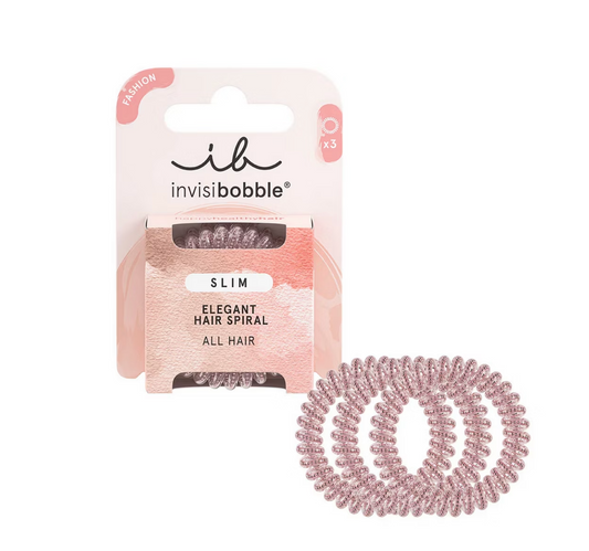 Invisibobble Pink Slim Hair Elastic (x3 units) - Healtsy