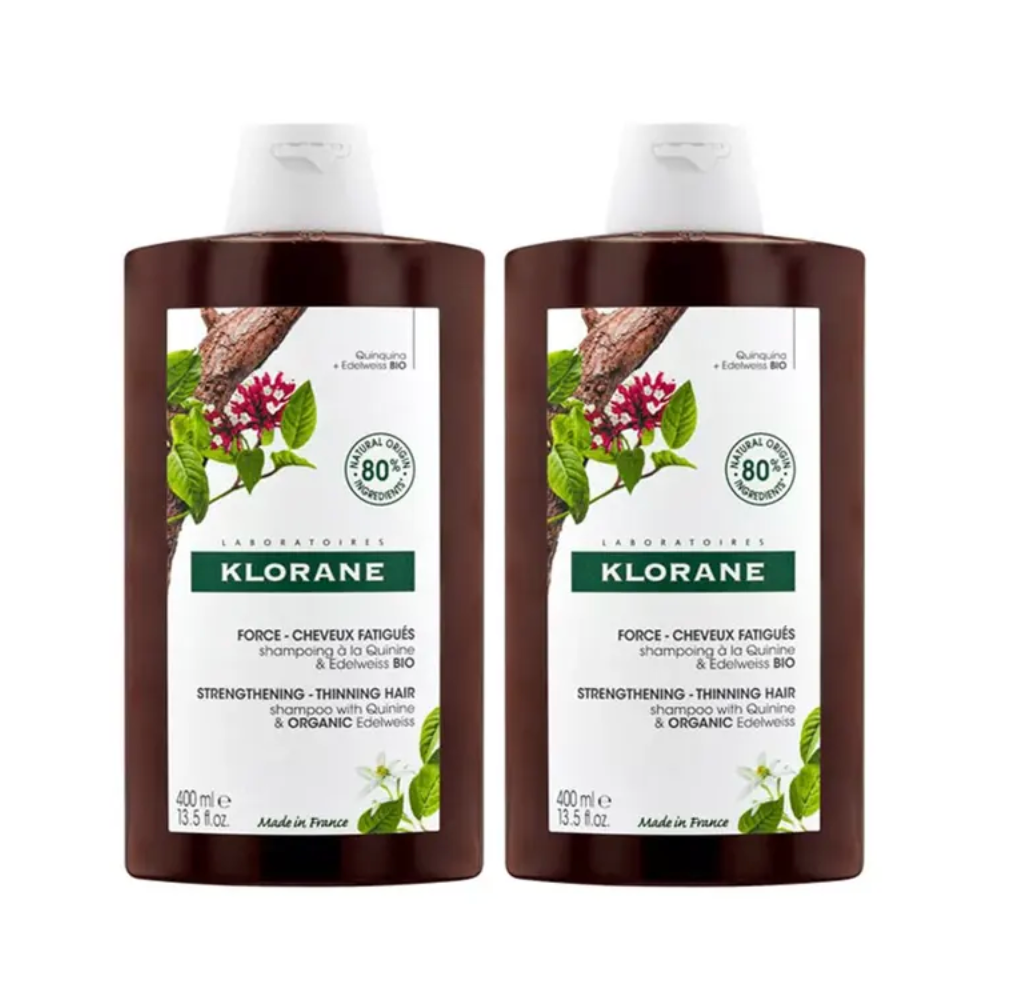 Klorane Organic Quinine Shampoo - 400ml (Double Pack) - Healtsy