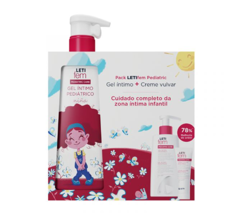 Letifem Pediatric Intimate Gel - 250ml + Vulvar Cream - 30ml - Healtsy
