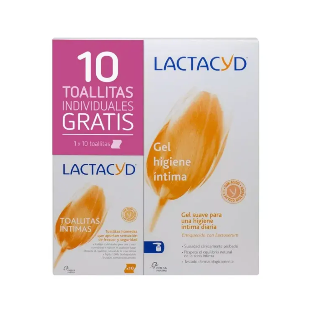 Lactacyd Intimo Emulsion - 400ml + Wipes (x10 units) - Healtsy