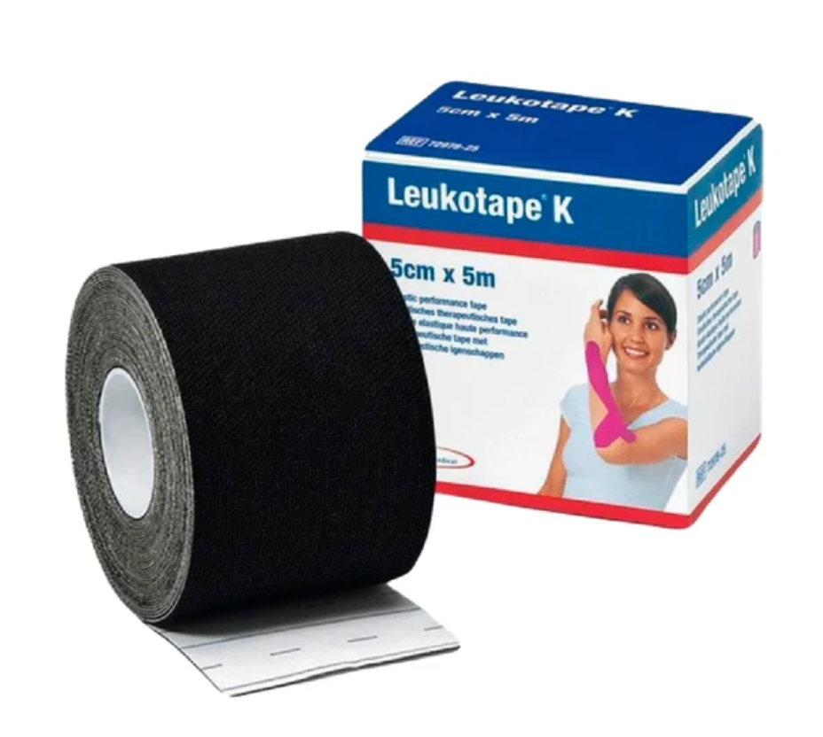 Leukotape K Kinesiological Tape_ 5cm x 5M_ Black - Healtsy