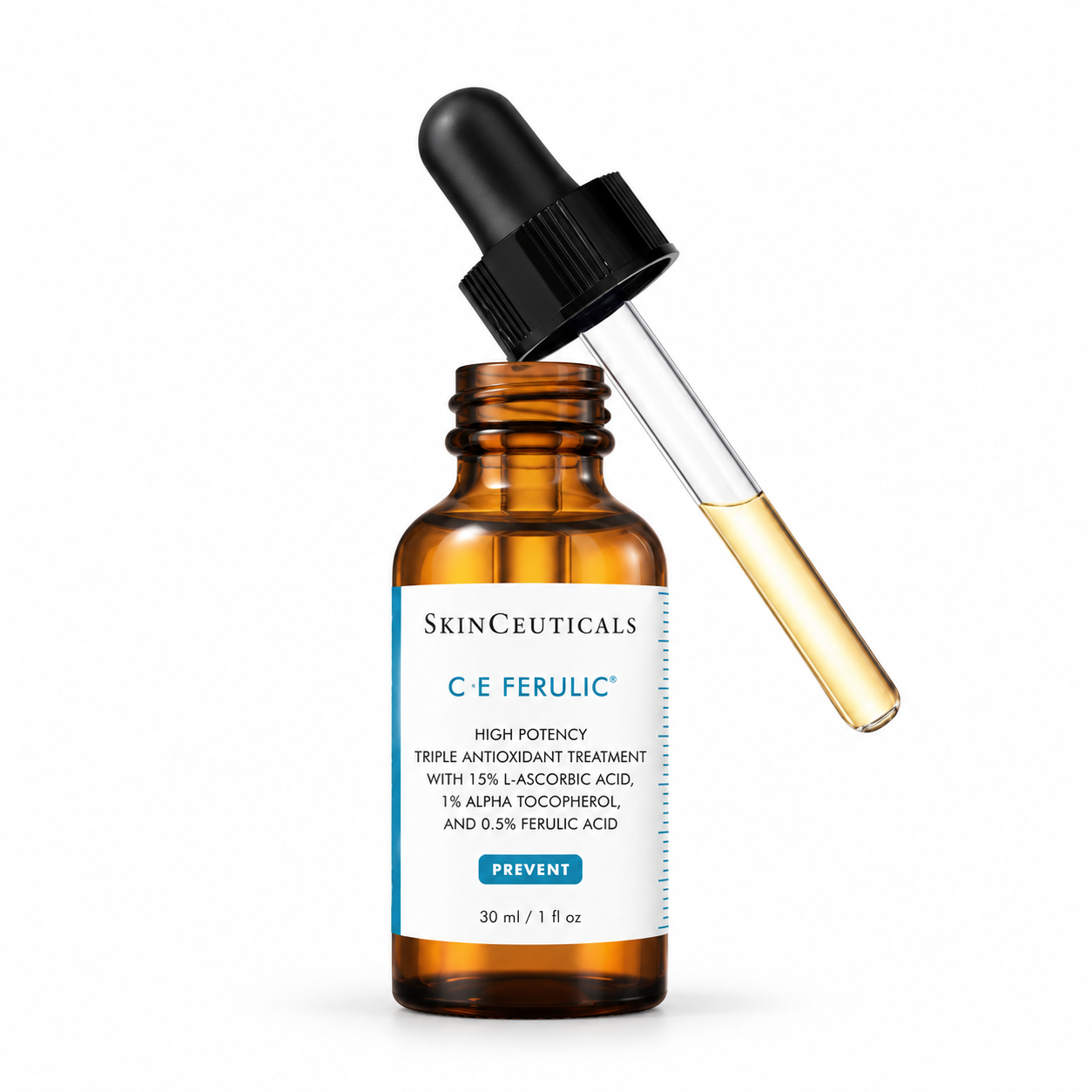 SkinCeuticals C E Ferulic serum dropper with 15% vitamin C, 1% vitamin E and 0.5% ferulic acid