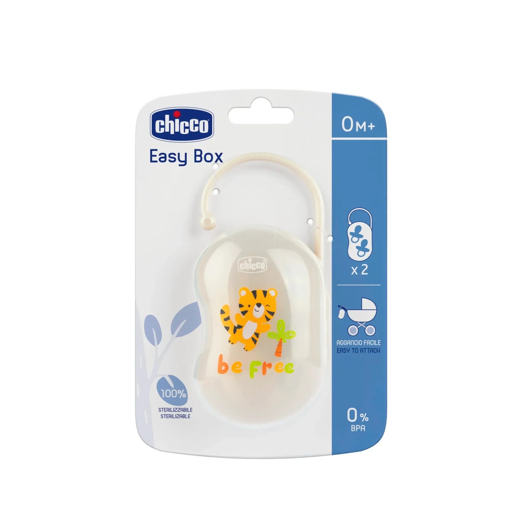 Chicco Duplo Pacifier Holder_ Neutral - Healtsy