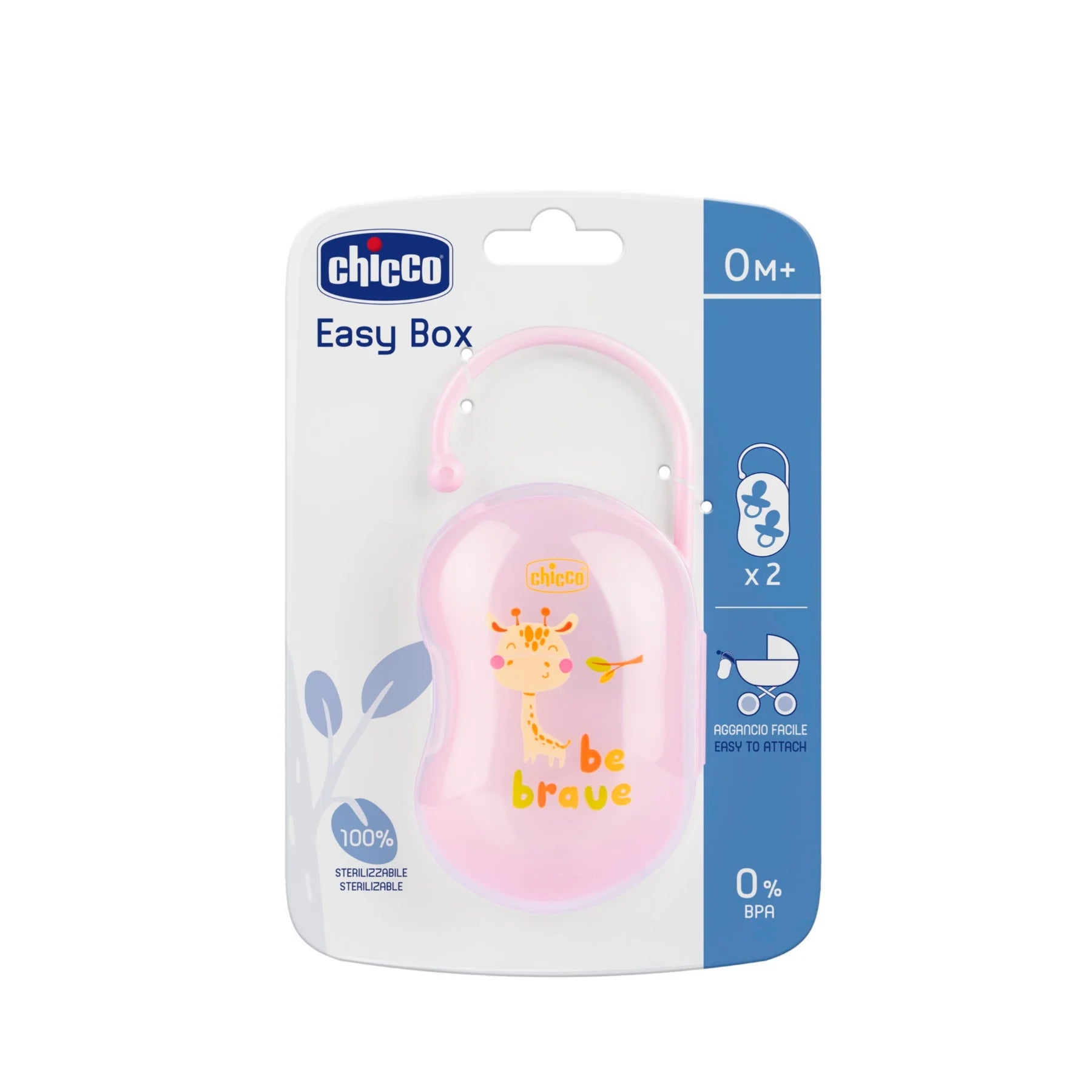 Chicco Double Pacifier Holder _ Pink - Healtsy
