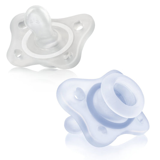 Chicco Mini Soft Pacifier _ Blue _ 0-2M (Double Pack) - Healtsy