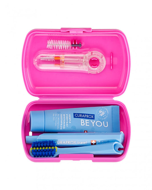 Curaprox Ortho Pink Travel Kit - Healtsy