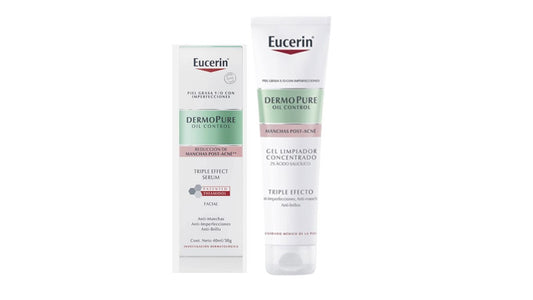 Eucerin Dermopure Triple Effect Serum - 40ml + Cleansing Gel - 150ml - Healtsy