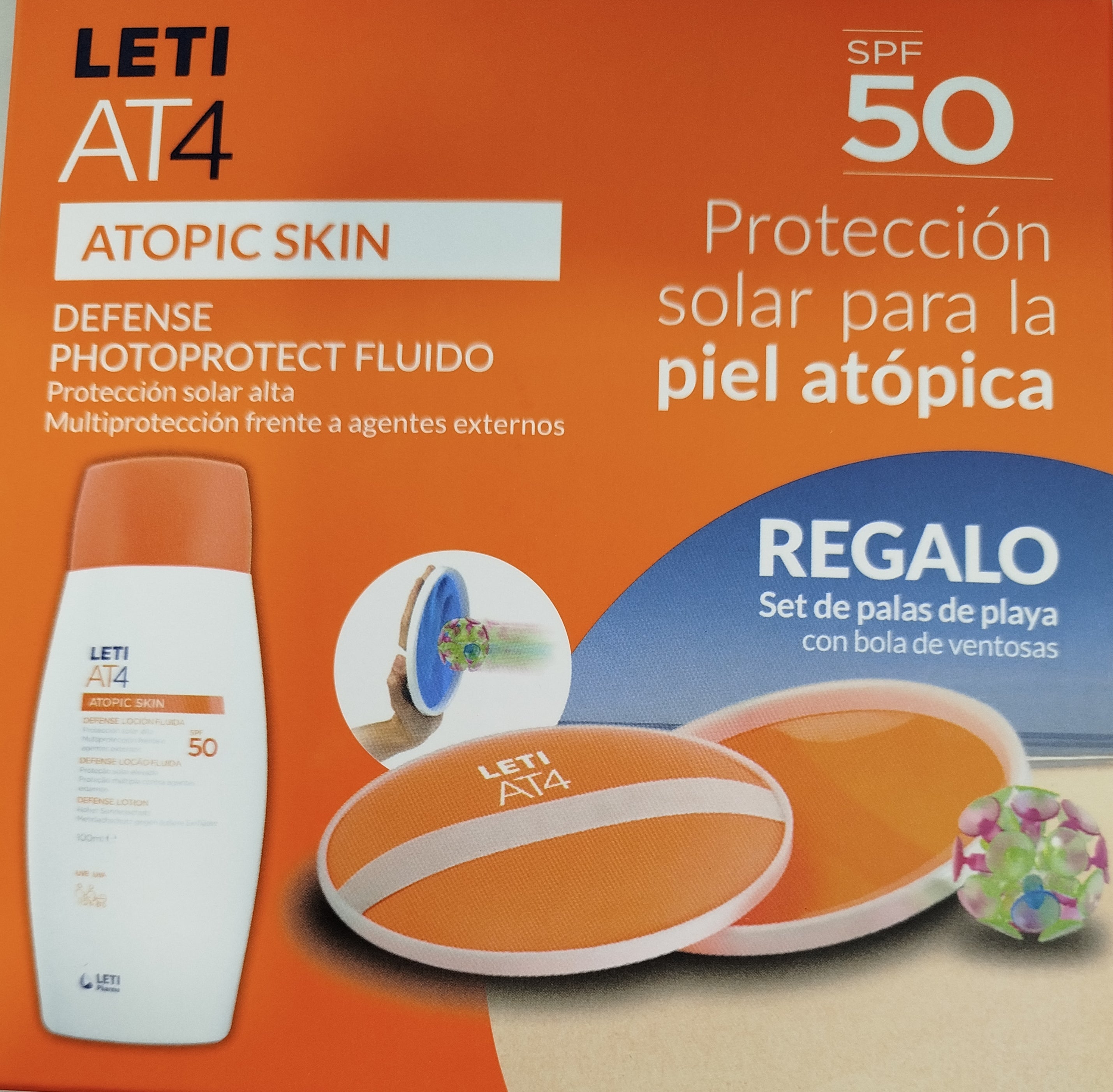 Letiat4 Defense Fluid Lotion SPF50+ - 100ml + Free Rackets - Healtsy