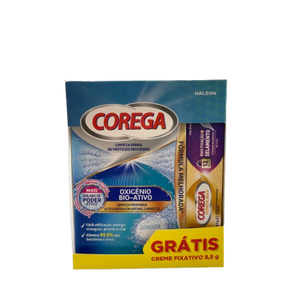 Corega Bio Active tablets (30 units) + Free gift: Maximum hold cream (8.5g) - Healtsy