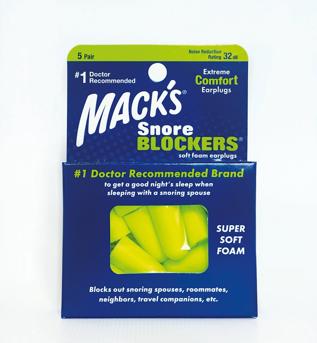 Snore Blocker Mack S Snore Blockers Foam Tampons (x10 units)
