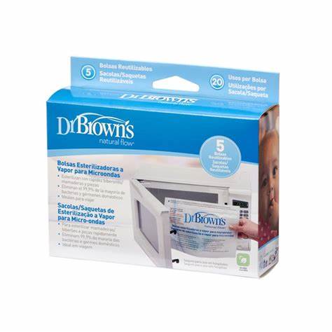 Dr Browns Microwave Sterilization Bag (x5 units) - Healtsy