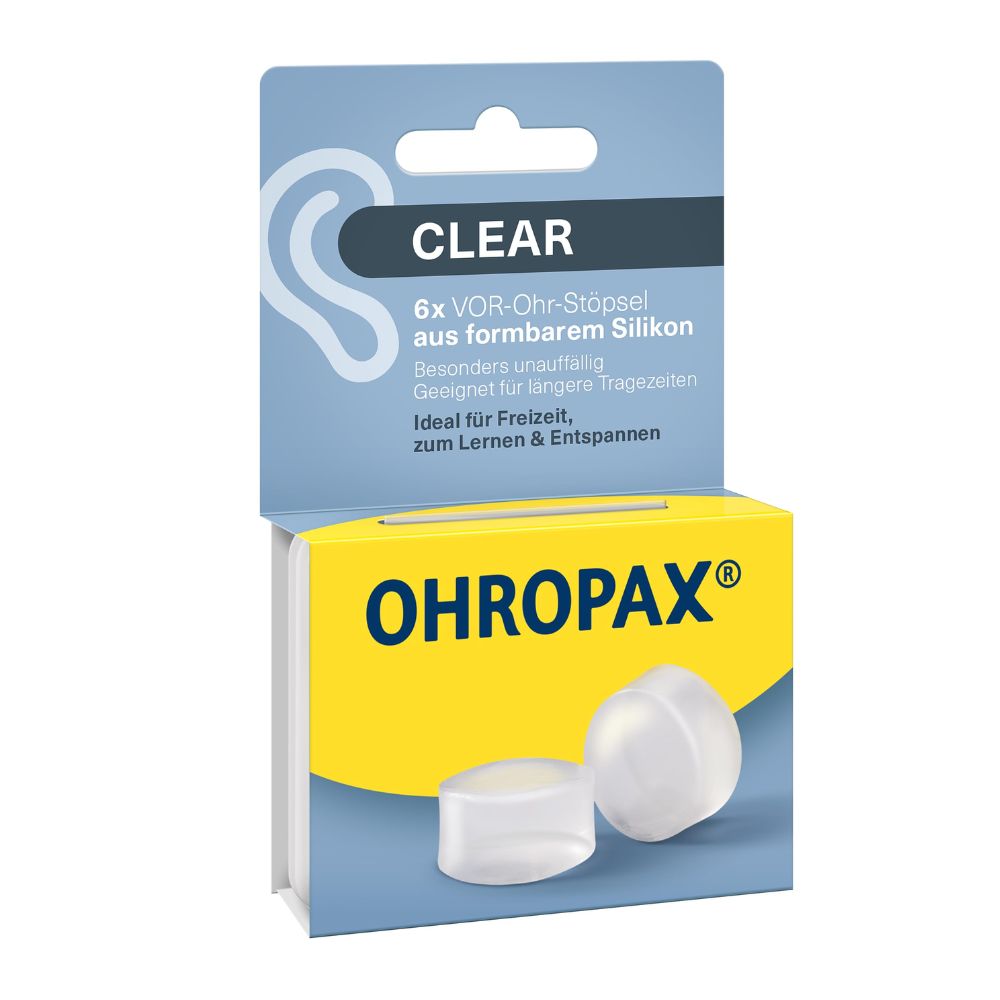 Ohropax Clear Moldable Silicone Earplugs (6 units) - Healtsy