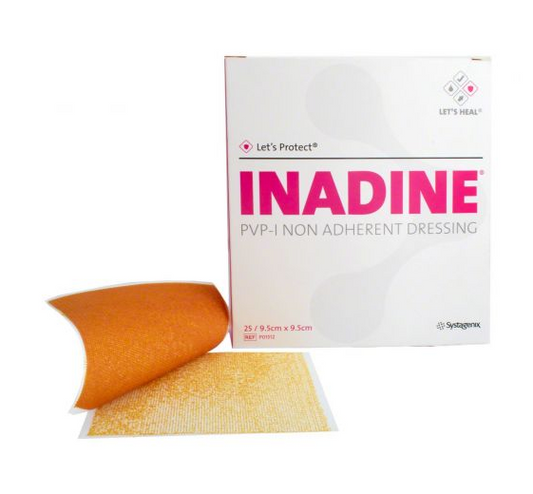Inadine povidone-iodine compress - 9.5x9.5cm UNIDOSE - Healtsy