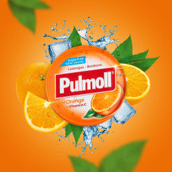 Pulmoll Orange + Vitamin C Tablets without Sugar - 45g - Healtsy