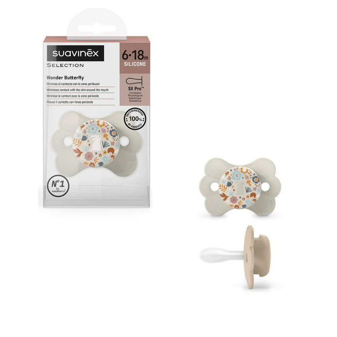 Suavinex Wonder Butterfly Silicone Physiological Pacifier 6-18 M - Healtsy