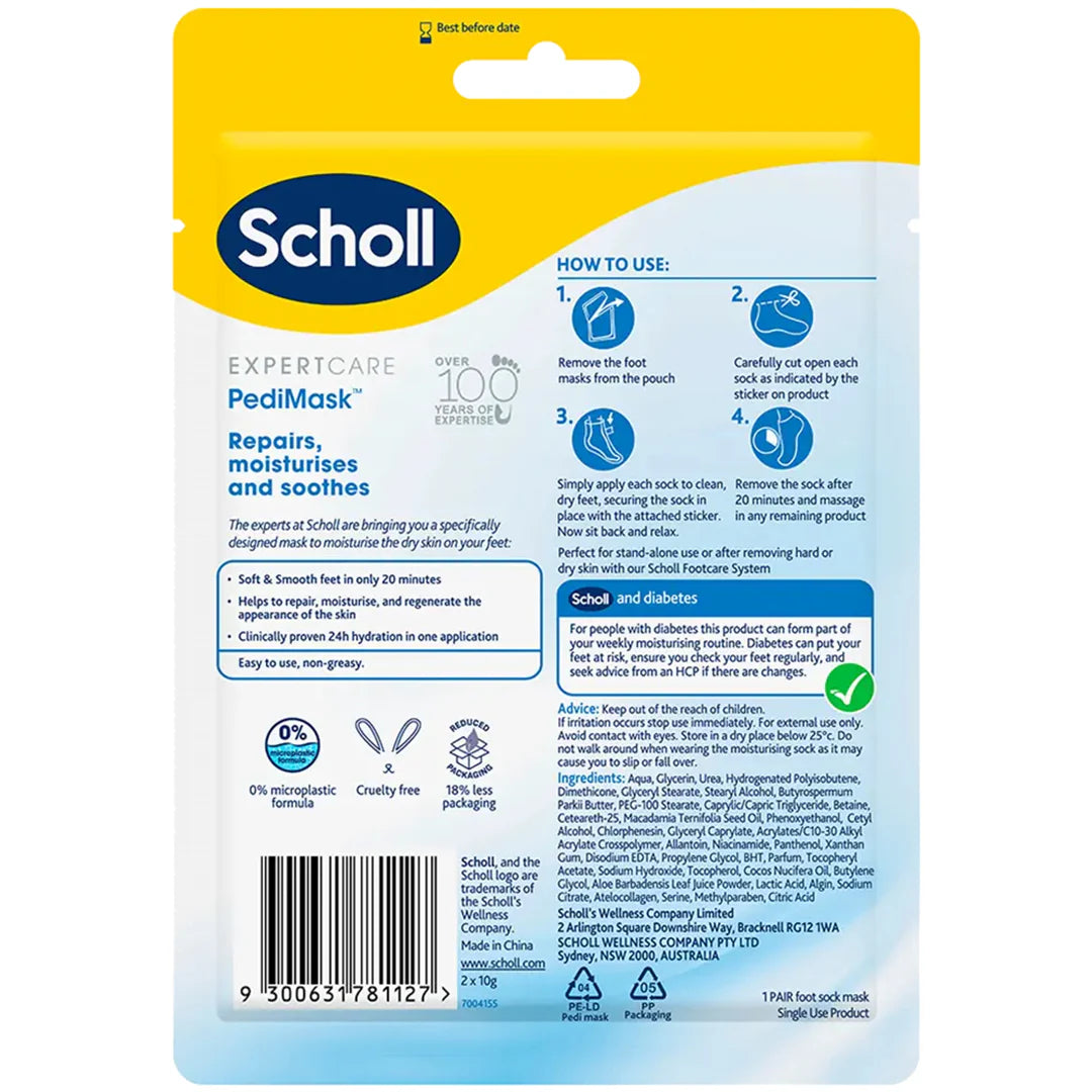 Dr Scholl Pedimask Foot Mask - 1 Pair - Healtsy
