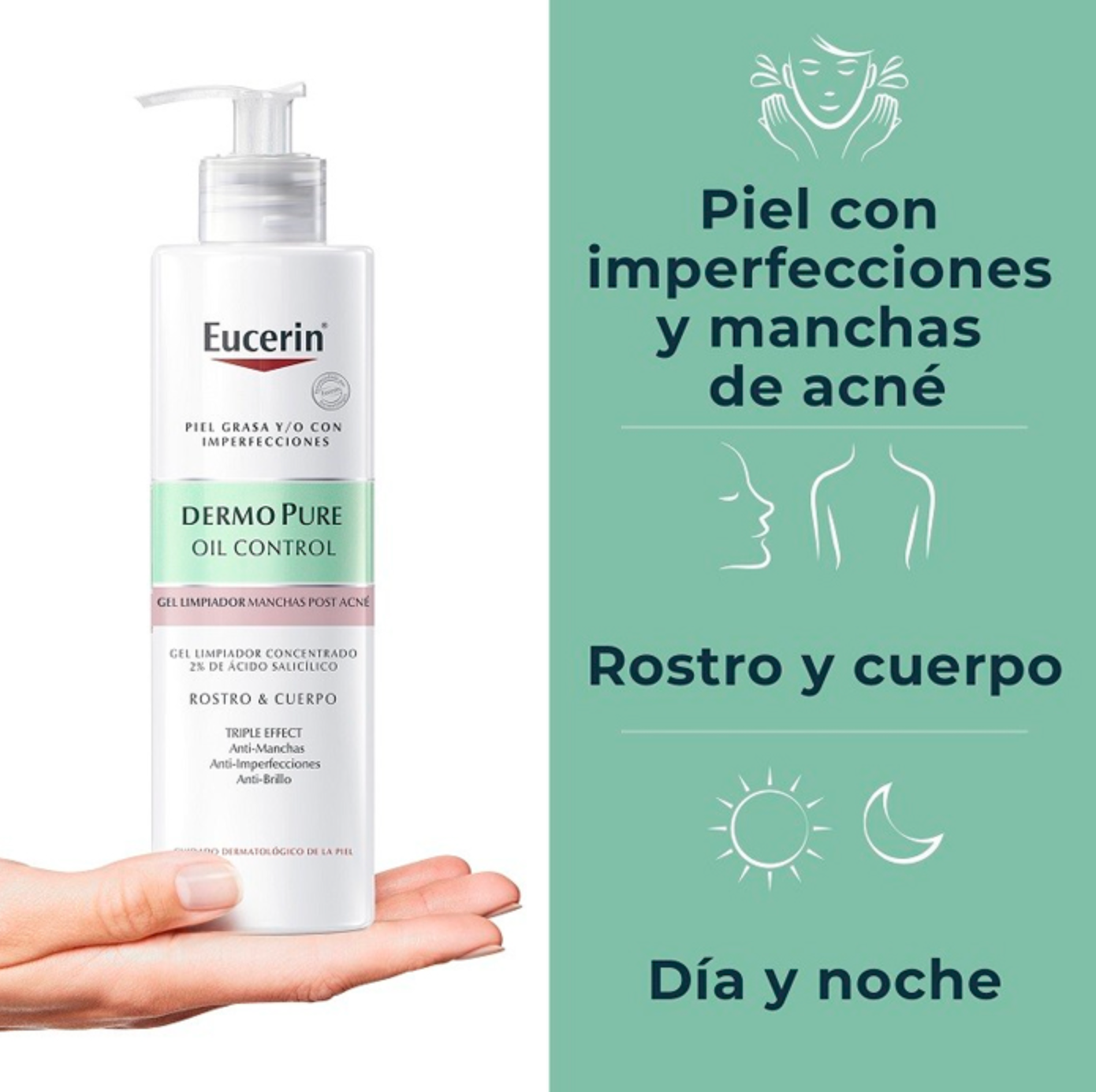 Eucerin Dermopure Triple Effect Cleansing Gel 400ml - Healtsy