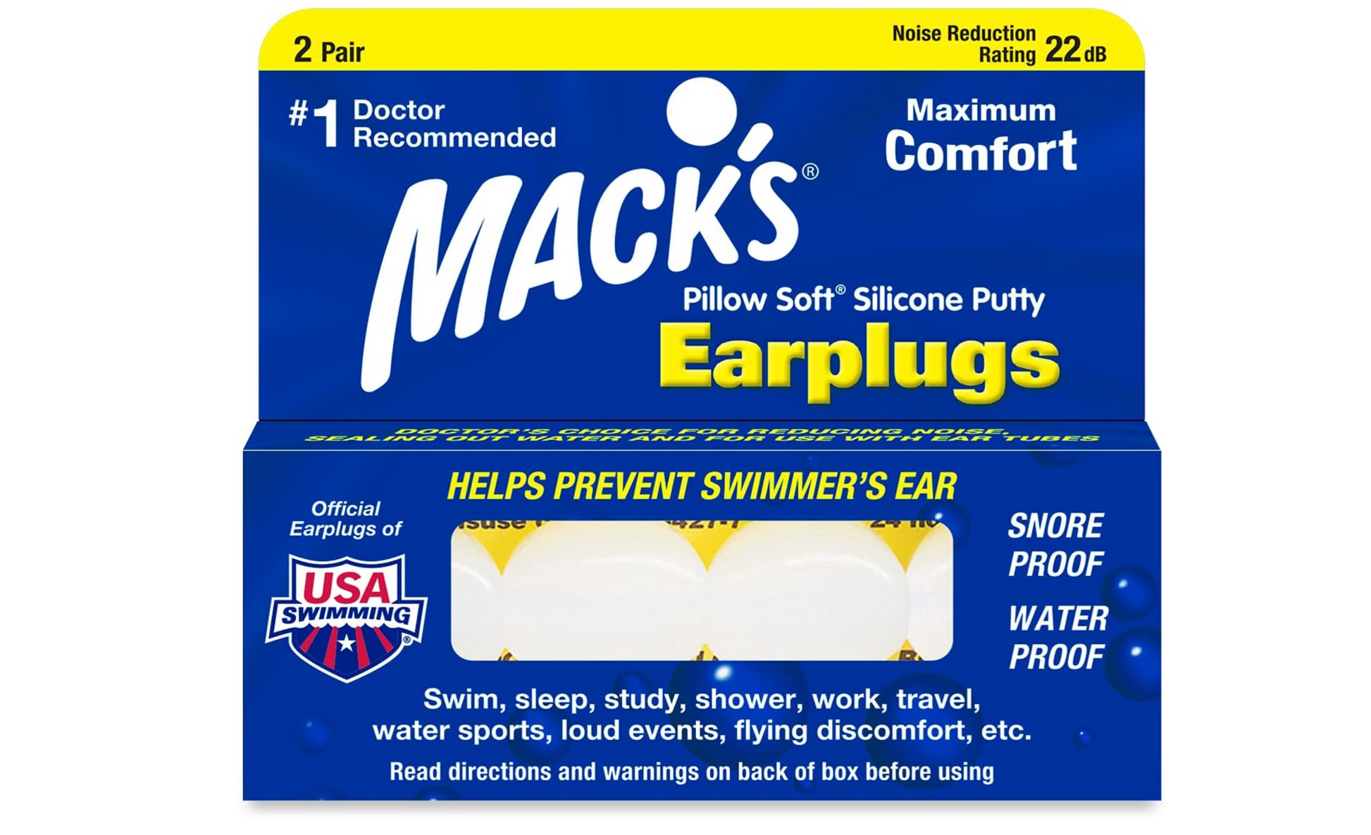 Mack S White Silicone ENT Plug (x2 units) - Healtsy