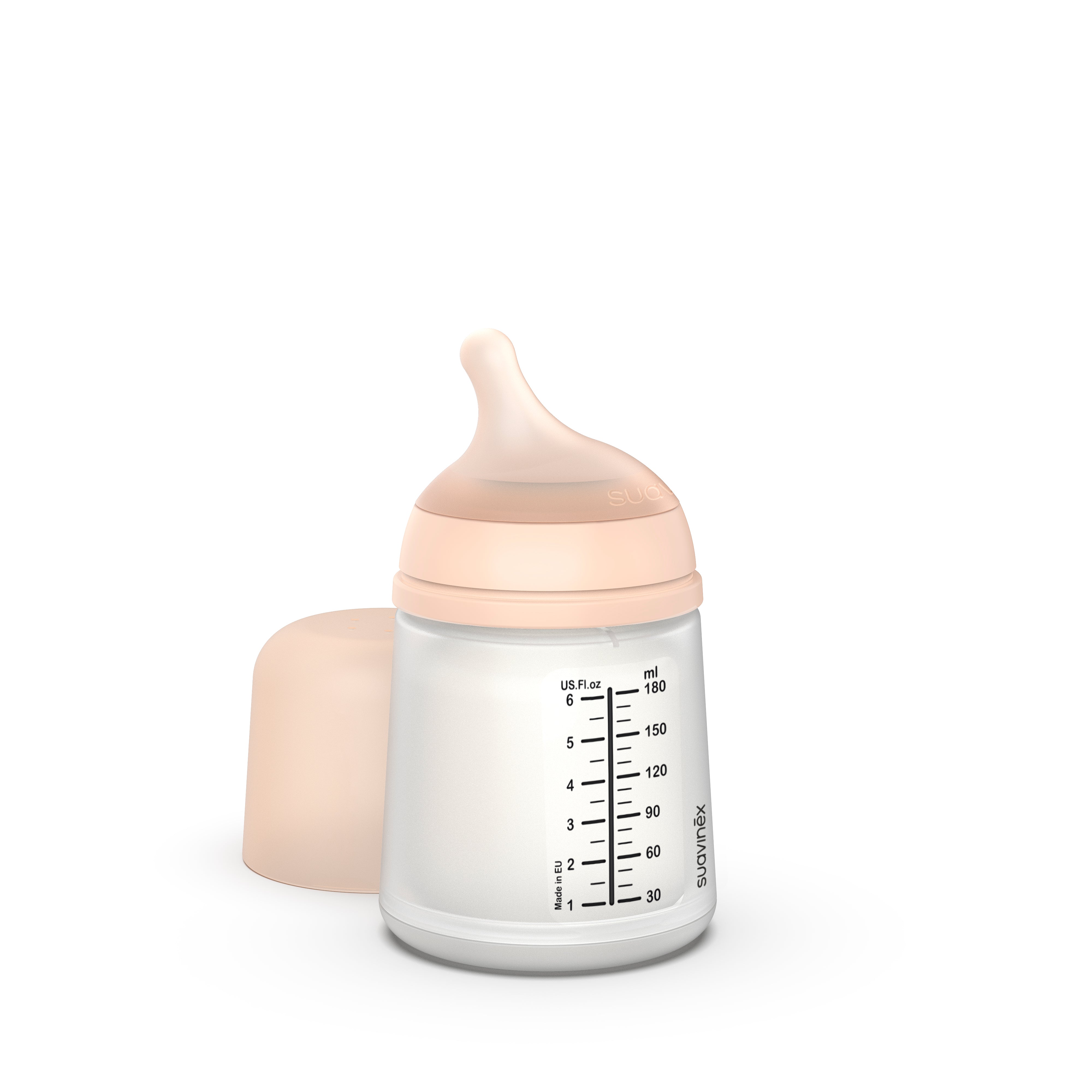 Suavinex Zero Bottle with Anti-Colic Silicone Teat - Adjustable - 180ml - Fair - Healtsy