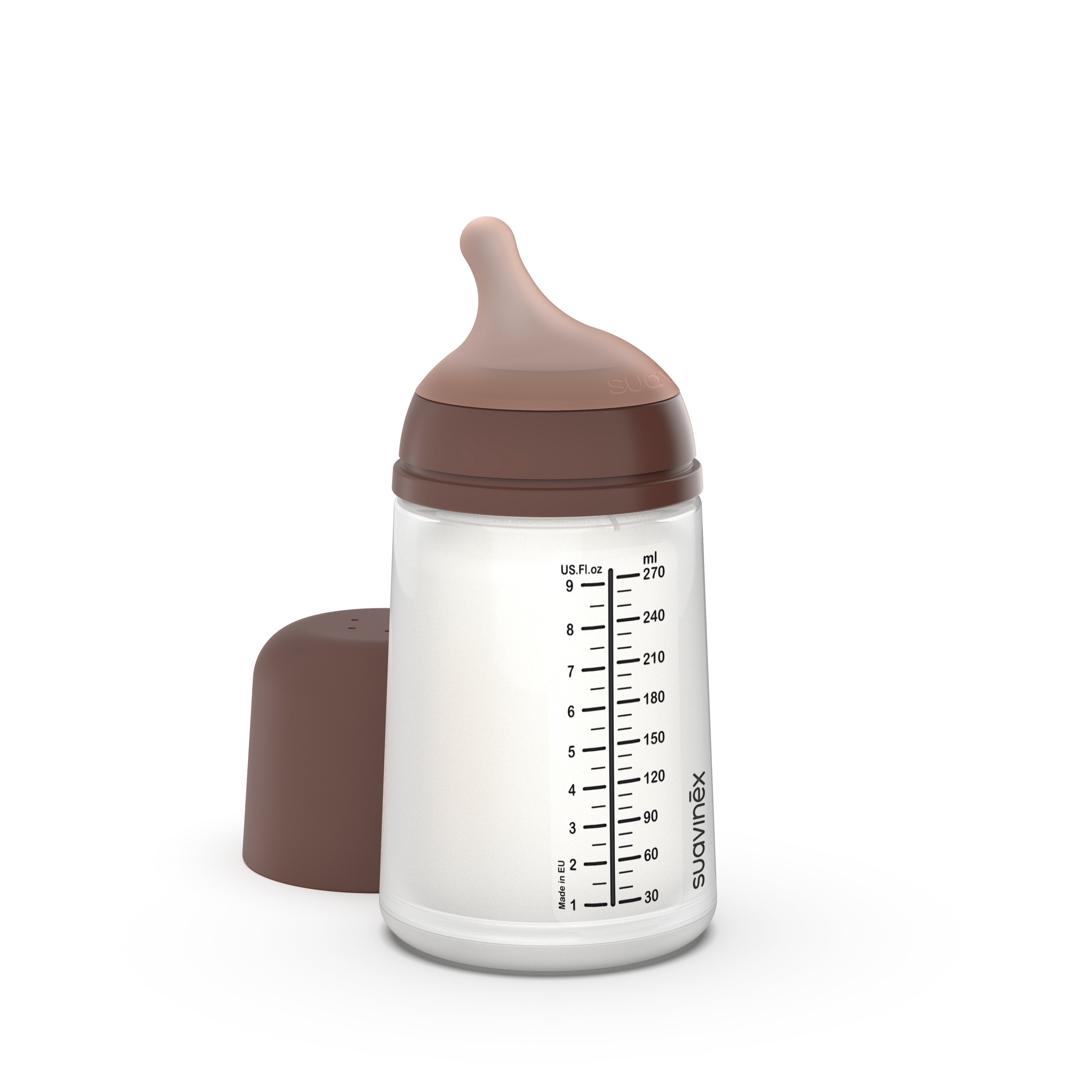 Suavinex Zero Bottle with Anti-Colic Silicone Teat - Medium - 270ml - Deep - Healtsy